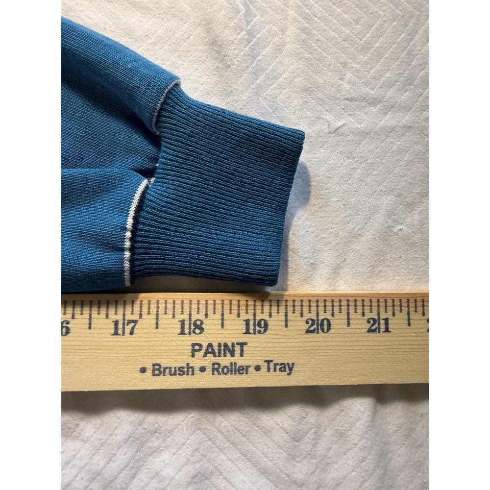 Vintage Royal Knight Mens Striped Rugby Shirt Blue Long Sleeve Made in USA M - Picture 8 of 9